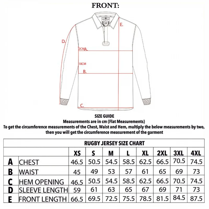 Old School size guide